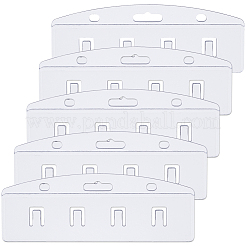 プラスチックIDカードホルダー5個  長方形  透明  90x32x4.5mm  穴：3.5~4x14mmと3.5x5mm&nbsp;OFST-CP0001-17