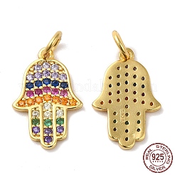 925 Sterling Silver Micro Pave Cubic Zirconia Pendants&nbsp;STER-I010-33G