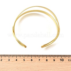 Brass Cuff Bangles for Women&nbsp;BJEW-F498-08G