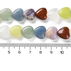 Natural Quartz Crystal & Red Jasper & Green Aventurine & Blue Aventurine & Lepidolite & Amethyst & Lemon Jade Beads Strands&nbsp;G-B022-39C