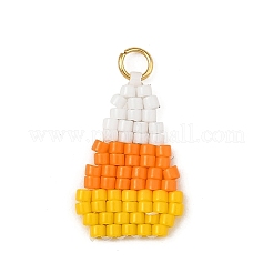 Halloween Glass Seed Beaded Pendants&nbsp;PALLOY-MZ01418