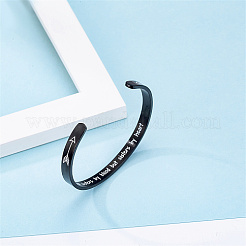 304 Stainless Steel Cuff Bangle for Women&nbsp;CR8784-3