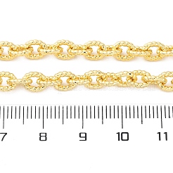 Brass Textured Cable Chain Necklaces for Women&nbsp;NJEW-K282-05G