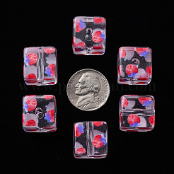 Transparent Printed Acrylic Beads&nbsp;MACR-S374-08A-03
