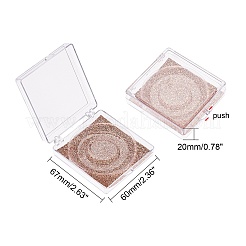 再利用可能なプラスチック製つけまつげボトル  空きビン  ミックスカラー  6.7x6x2cm  9色  1セット/カラー  9セット /バッグ&nbsp;MRMJ-OC0001-83