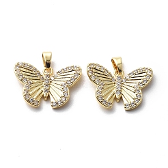 Brass Cubic Zirconia Pendants&nbsp;KK-G446-24G-03
