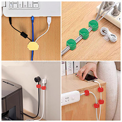 16Pcs 4 Colors PP Plastic Cable Organizers Clips Holder&nbsp;AJEW-TA0003-67