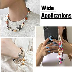 80Pcs 8 Styles Printed Wood Beads&nbsp;WOOD-CJ0002-67