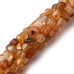 染めの天然カーネリアンビーズ連売り  ナゲット  3~5x3~5x3~8mm  穴：1mm  約85~90個/連  15.7インチ（40cm）&nbsp;G-F465-22