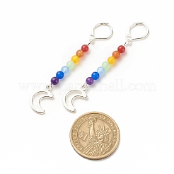 Natural Malaysia Jade with Alloy Charm Long Dangle Leverback Earrings&nbsp;EJEW-JE04910