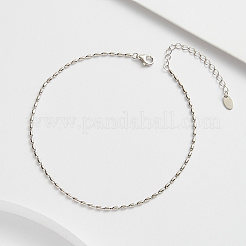 925 Sterling Silver Anklet&nbsp;AJEW-Z029-19P