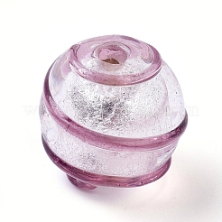 Handmade Silver Foil Glass Lampwork Beads&nbsp;FOIL-G027-01
