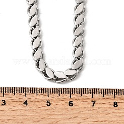304 Stainless Steel Horse Eye Twisted Chain Necklaces for Women Men&nbsp;NJEW-A046-01P