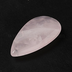 天然石ローズクォーツペンダント  ティアドロップチャーム  39~39.5x19~19.5x6.5~7mm  穴：1.2mm&nbsp;G-F731-04H