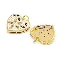 Brass Micro Pave Clear Cubic Zirconia Pendants&nbsp;CU-CBA9175-33G-01