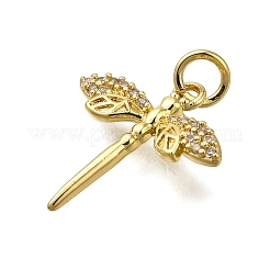 Brass Micro Pave Clear Cubic Zirconia Pendants&nbsp;LS-ZIRC-I070-041G