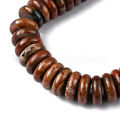 天然レッドレインボージャスパービーズ連売り  ディスク  12x3.5~4mm  穴：1.4mm  約51個/連  7.48~8.19インチ（19~20.8cm）&nbsp;G-F743-06A