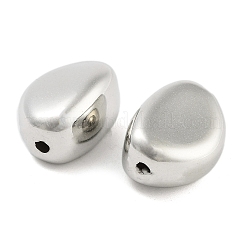 CCBプラスチックビーズ  オーバル  プラチナ  14x10.5x8mm  穴：1.6mm  約641個/500g&nbsp;CCB-S164-47P