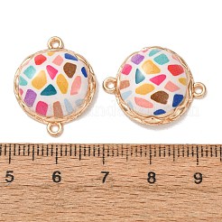 Printed Alloy Enamel Connector Charms&nbsp;AL-CBA2638-01A