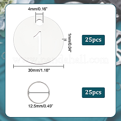AHADEMAKER 1 Set 201 Stainless Steel Numbered Marking Identification Hang Tags&nbsp;AJEW-GA0005-57