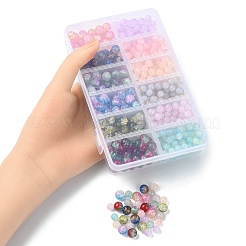 708Pcs 12 Styles Glass Round Beads&nbsp;DGLA-YW0001-15