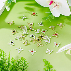 30Pcs 10 Colors Alloy Glass Cabochons&nbsp;MRMJ-TA0001-48