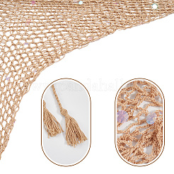 Polyester Women Crochet Beach Cover Up Sarong Wrap&nbsp;AJEW-WH20007-71
