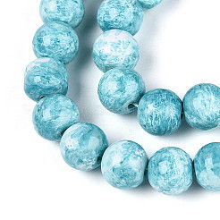 Baking Paint Glass Beads Strands&nbsp;DGLA-N016-8mm-08