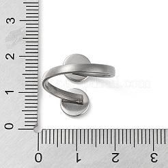 Non-Tarnish 304 Stainless Steel Open Cuff Ring Findings&nbsp;X-STAS-E124-05A-P