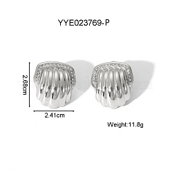 Shell Shape 304 Stainless Steel Stud Earrings&nbsp;ET6182-2