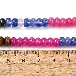 ガラスと天然の白い貝殻と染色されたハウライトのビーズ連売り  ロンデル  ミックスカラー  6x4mm  穴：1mm  約95個/連  15.31''（38.9センチメートル）&nbsp;G-Z135-C09-4X6MM