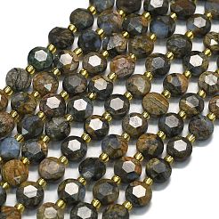 Natural Glaucophane Beads Strands&nbsp;G-C116-A29-02