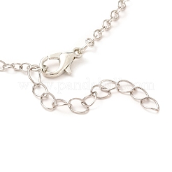 Rack Plating Alloy Heart Pendant Necklaces Sets&nbsp;NJEW-B081-07C