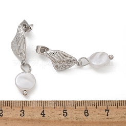 304 Stainless Steel Dangle Stud Earrings&nbsp;EJEW-L287-068P