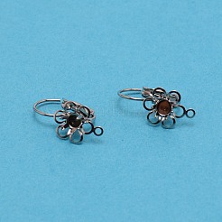 304 ステンレススチール レバーバック イヤリング カボションセッティング 金具  ステンレス鋼色  トレイ：4.2mm  21x10.5x13mm  ピン：0.7mm  穴：1.5mm&nbsp;STAS-WH0027-15C