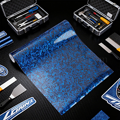 PVC 車の自動車繊維ステッカー ビニール ラッピング フィルム  ブルー  3000x300x0.4mm&nbsp;DIY-WH0061-064B