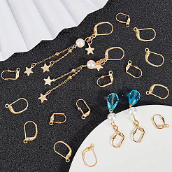 60個 3スタイル 真鍮フレンチフックピアス金具  カン付き  長持ちメッキ  18KGP本金メッキ  20個/スタイル&nbsp;KK-CN0001-41