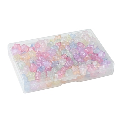 200個の蓄光アクリルビーズ  キラキラビーズ  暗闇で光る  スター  ミックスカラー  10x10.5x6mm  穴：2mm  200pc&nbsp;MACR-FS0001-78