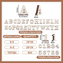 未完成のウッドチップ824個  混合図形  15x8~15.5x4mm&nbsp;DIY-WR0005-22