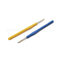 鉄製かぎ針セット10個  シリコンハンドル付き  ミックスカラー  132x8x6mm&nbsp;TOOL-C012-15