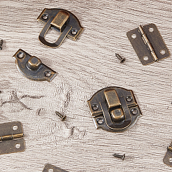4Pcs Iron Wooden Box Lock Catch Clasps&nbsp;IFIN-CL0001-03