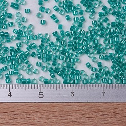 MIYUKIデリカビーズ  シリンダー  日本製シードビーズ  11/0  （db0904)スパークリングアクアグリーンライニングクリスタル  1.3x1.6mm  穴：0.8mm  約2000個/10g&nbsp;X-SEED-J020-DB0904