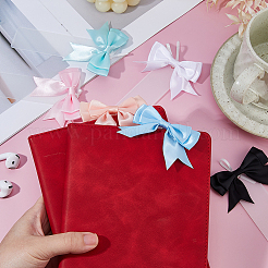 24Pcs 6 Colors Polyester Bowknot & Transparent Acrylic Bookmarks&nbsp;AJEW-FH00038