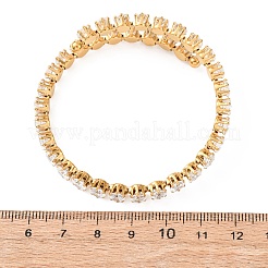 304 Stainless Steel Micro Pave Cubic Zirconia Open Cuff Bangles for Women&nbsp;BJEW-K293-04A-G