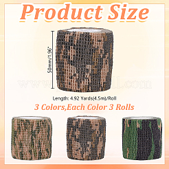 9 Rolls 3 Colors Flat Polyester Elastic Cord&nbsp;OCOR-AR0002-12