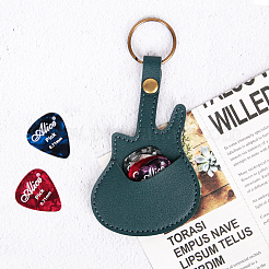 Leather Guitar Pick Holder Keychain&nbsp;AJEW-WH20816-061AB-02