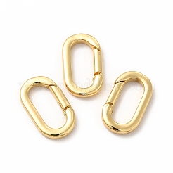 Rack Plating Brass Spring Gate Rings&nbsp;KK-H436-13B-G