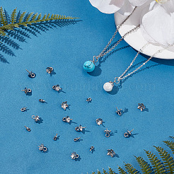 72Pcs 304 Stainless Steel Cup Peg Bails Pendants&nbsp;STAS-ME0001-79