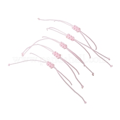 5Pcs 5 Styles Natural Rose Quartz Braided Bead Bracelets&nbsp;BJEW-JB11681-03