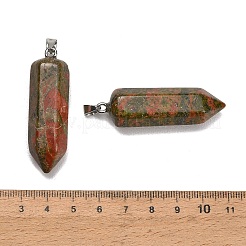 Natural Unakite Pendants&nbsp;GG-CBAA0EE-02P-13